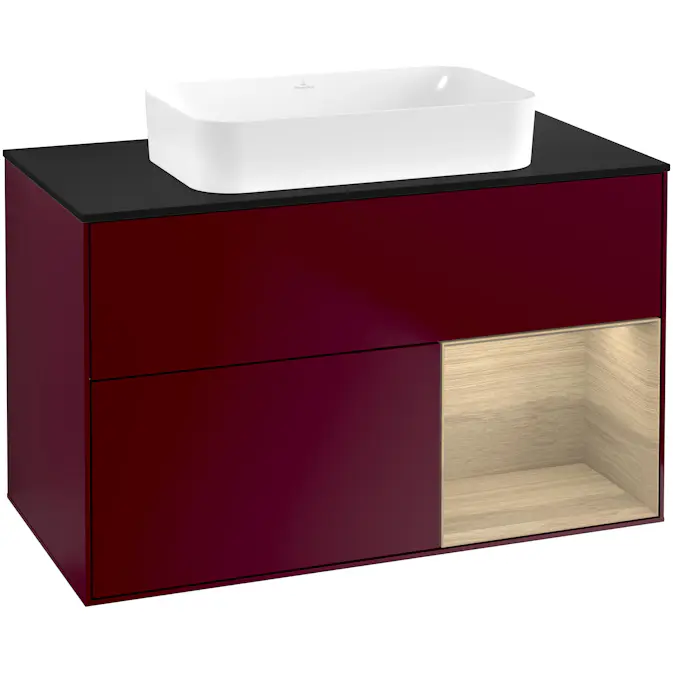 Tvättställsskåp Villeroy & Boch Finion med 2 Lådor Hylla och Bänkskiva för Fristående Tvättställ