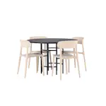 Spisegruppe Venture Home Copenhagen Ø 115 cm med 4 Åstol Stoler