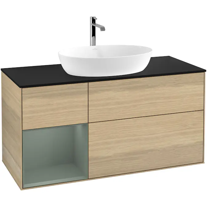 Tvättställsskåp Villeroy & Boch Finion med 3 Lådor Hylla och Bänkskiva för Fristående Tvättställ från Artis & Collaro