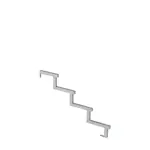 Terrassetrapp PLUS Stål/Tre Trinndybde 25 cm B180