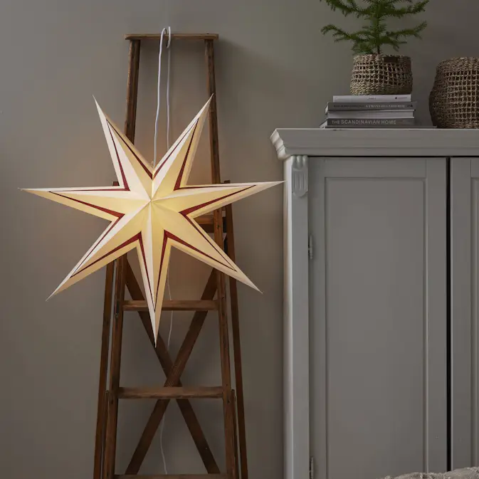 Adventstjerne Star Trading Stripe Papirstjerne 80 cm