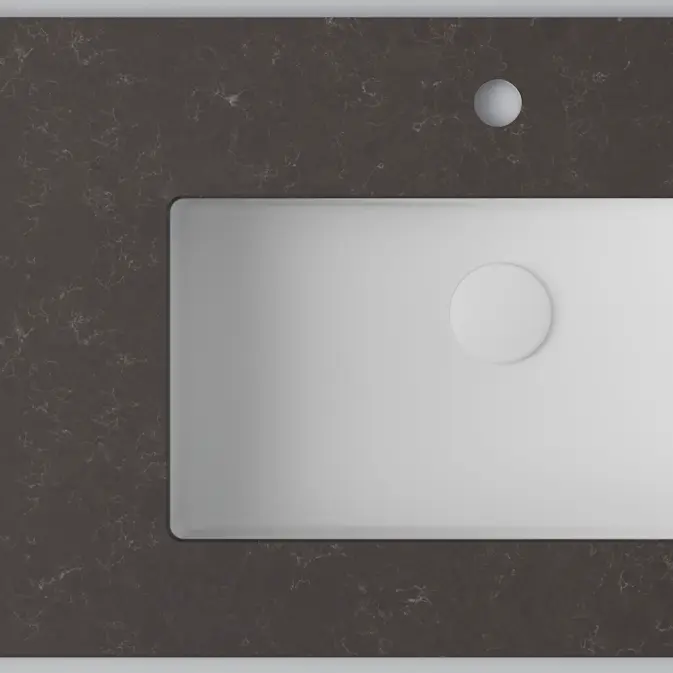 Bänkskiva INR Wave med 2 Tvättställ och hål för Blandare