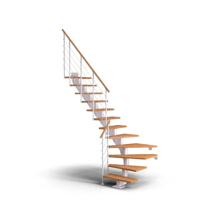 Plassbesparende Trapp Dolle Hamburg Eik Oljet 1/4-Sving Style6