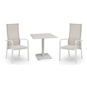 Cafésett Hillerstorp Hånger 2stk Posisjonstoler med Näsby Cafébord 70x70 cm