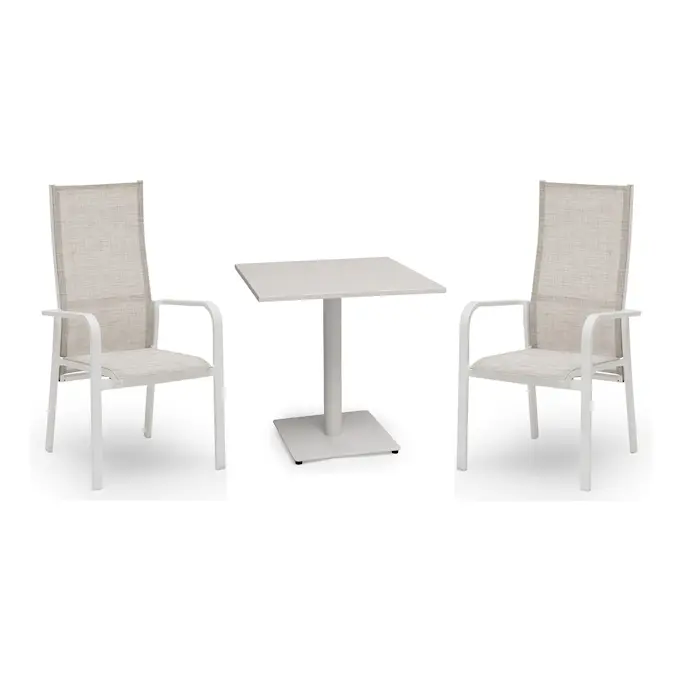 Cafésett Hillerstorp Hånger 2stk Posisjonstoler med Näsby Cafébord 70x70 cm