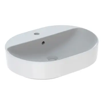 Tvättställ Geberit Variform 600 mm Lay-on Elliptiskt Kanthylla