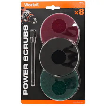 Power Scrubs Work-it Sliperondeller til Bormaskin