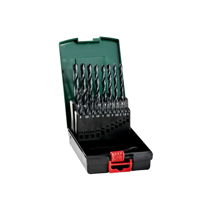 HSS-R Metallbor Metabo i Plastboks 19 deler