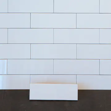 Flis Arredo Color Pure Hvit Blank 10x30 cm