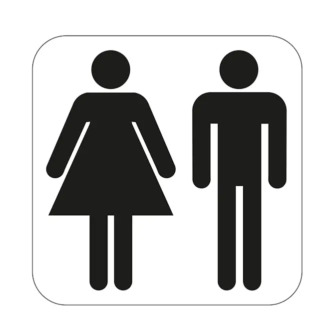 WC-Skilt Habo Dame/Herre