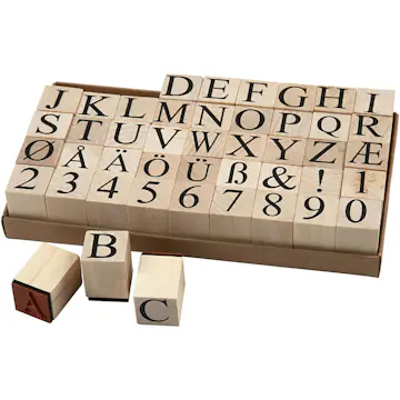 Stempelsett Creativ Company 20x20 mm 45-Pk