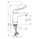 Servantbatteri Hansgrohe Focus 100 Care