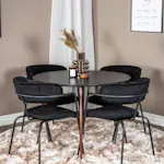 Spisegruppe Venture Home Plake med 4 Aris Karmstoler Rundt