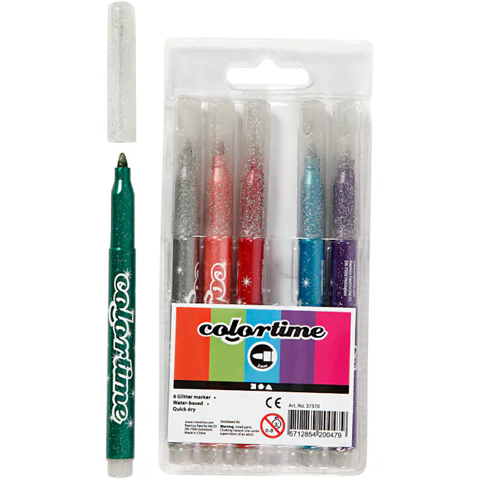 Glittertusj Creativ Company Colortime Ass Farger Strek 4,2 mm 1 Pk