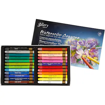 Akvarellkritt Creativ Company Gallery Ass Farger L9,3 cm 24 stk/1 Pk