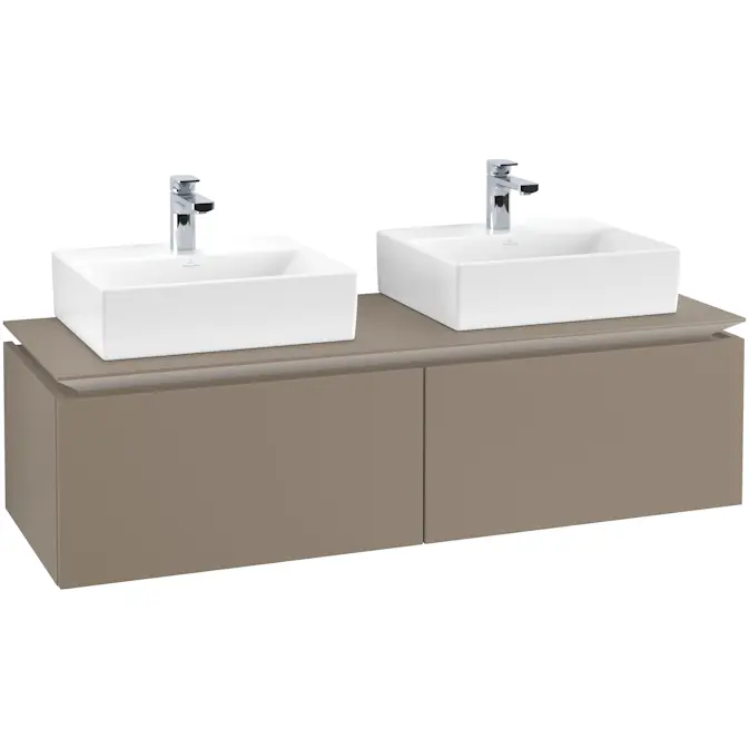 Tvättställsskåp Villeroy & Boch Legato Kompakt 1400 med 2 Lådor för Två Tvättställ