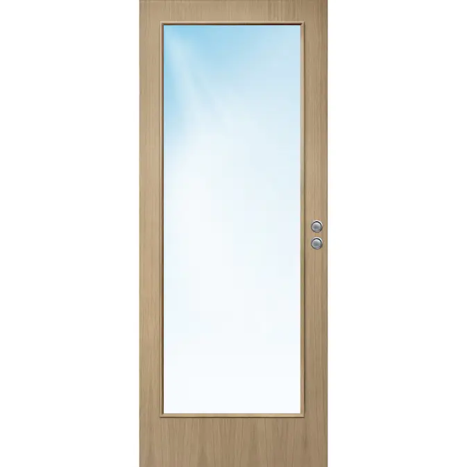 Skyvedør Bygg1 Sans FW Finer Eik Klart Glass Hvitlasert