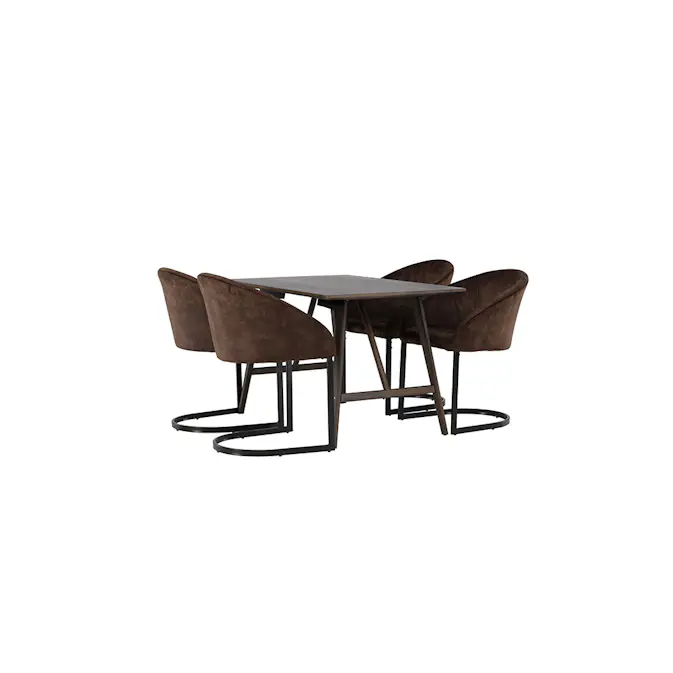 Spisegruppe Venture Home Kaseidon med 4 stk Evening Stoler