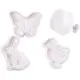 Utstikksformer Creativ Company med Preg Hvit Påskeegg Hare Kylling Sommerfugl 5 cm 4 St/1 Pk