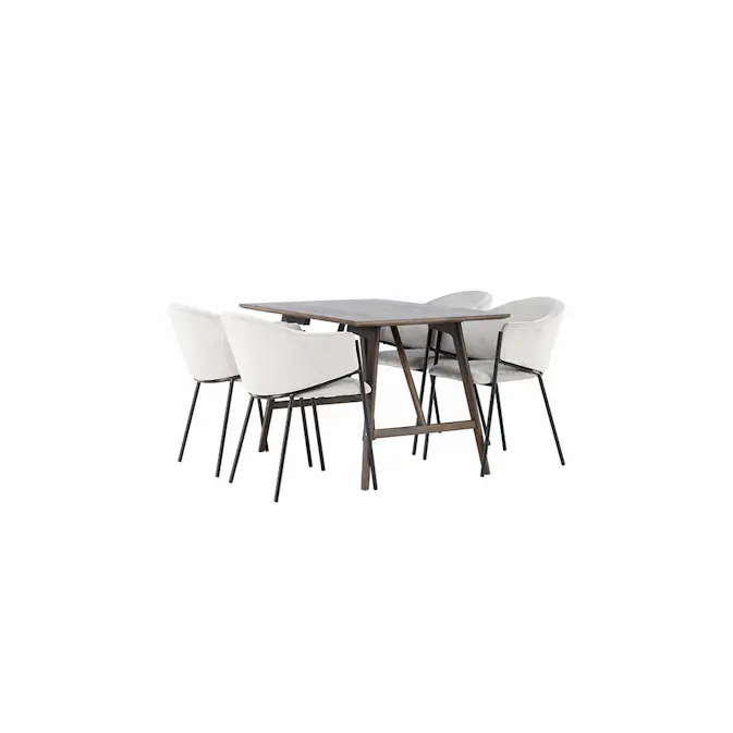Spisegruppe Venture Home Kaseidon med 4 stk Evelina Stoler
