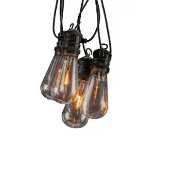 Lyslenke Gnosjö Konstsmide E27 10 LED Sort/Klar