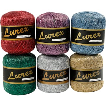 Garn Creativ Company Lurex Ass Farger 160 m 6x25 g/1 Pk