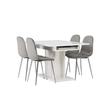 Spisegruppe Venture Home Pluto med 4 Eva Stoler