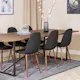 Spisegruppe Venture Home Peo med 6 Pobbie Stoler Polyester