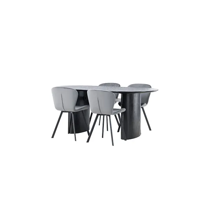 Spisegruppe Venture Home Isolde med 4 stk Lilja Stoler