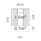 Badstuhus Palmako Anita 1,6 + 0,7 m2 m/Glassfront