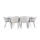 Spisegruppe Venture Home Silar 180 med 6 stk Evelina Stoler