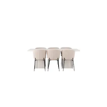 Spisegruppe Venture Home Olga med 6 stk Modesto Stoler
