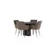 Spisegruppe Venture Home Olivia Ø110 cm med 4 stk Tomorrow Stoler