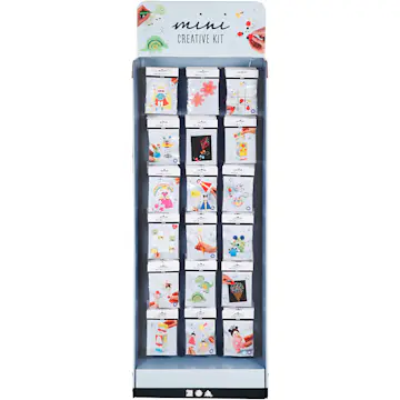 Materiellsett Creativ Company Gulvdisplay med Mini DIY Kit Hvit 108 Sett/1 Pk