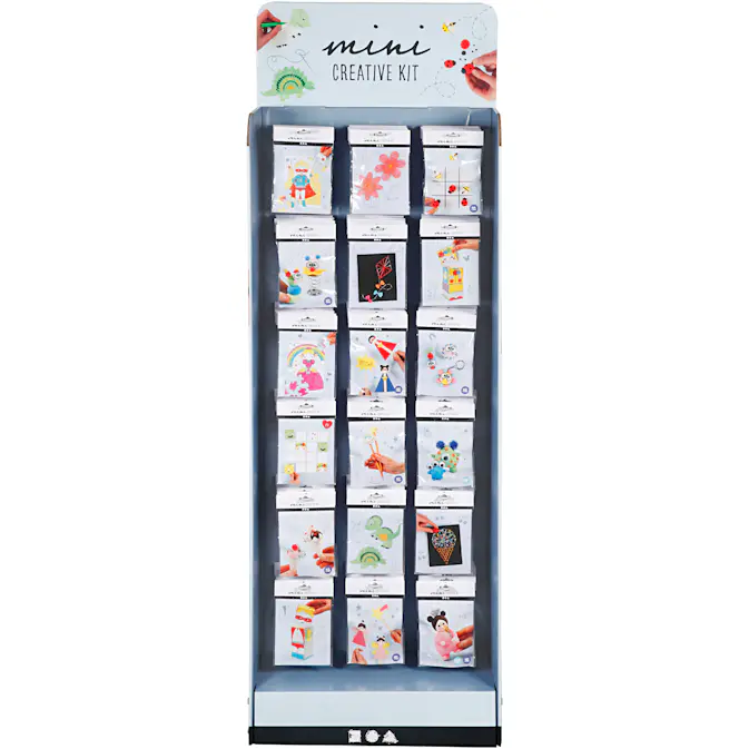 Materiellsett Creativ Company Gulvdisplay med Mini DIY Kit Hvit 108 Sett/1 Pk