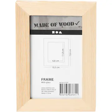 Treramme Creativ Company med Glass Str 10,5x15,6 cm 1 Stk