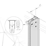 Profil for rørtrekking Påbygning Bathlife Sort Aluminium