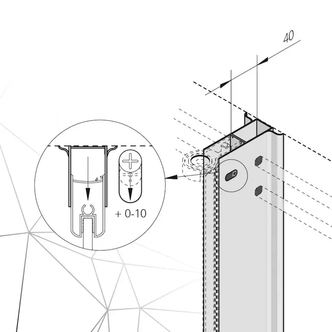 Rördragninsprofil Påbyggnad Bathlife Svart Aluminium