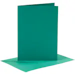 Kort Creativ Company og Konvolutt Glitter Kortstr 10,5x15 cm Konvstr 11,5x16,5 cm 4 sett/1 Pk