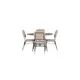 Spisegruppe Venture Home Kaseidon Ø100 cm med 4 stk Seda Stoler