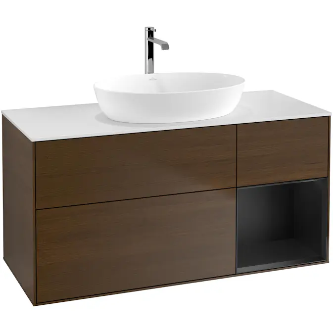Tvättställsskåp Villeroy & Boch Finion med 3 Lådor Hylla och Bänkskiva för Fristående Tvättställ från Artis & Collaro