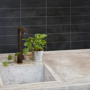 Väggskiva BerryAlloc Kitchen Wall Svart Kalk 10x30 cm