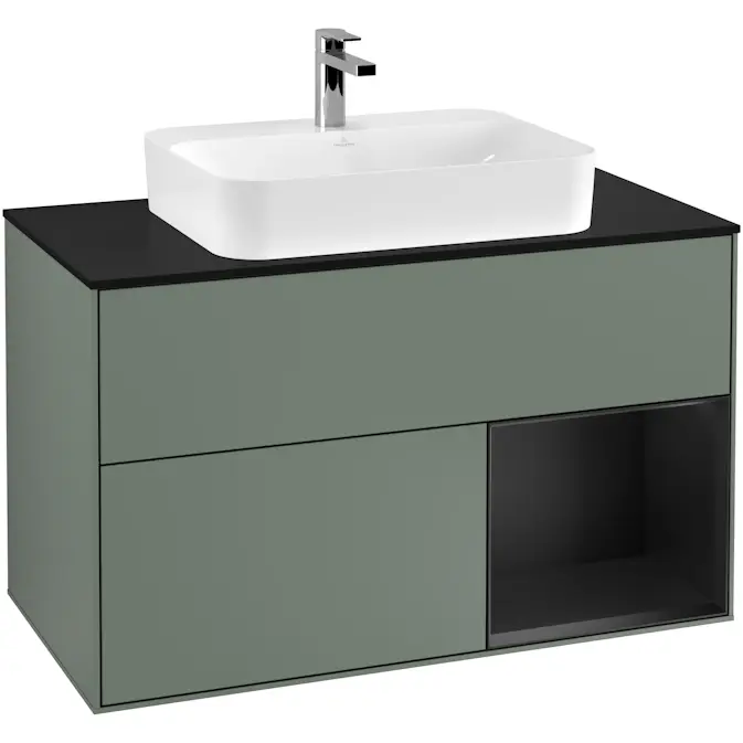 Tvättställsskåp Villeroy & Boch Finion med 2 Lådor Hylla och Bänkskiva för Ytmonterat Tvättställ
