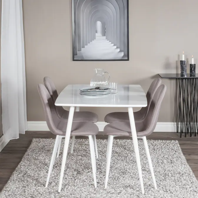 Spisegruppe Venture Home Polar med 4stk Stoler
