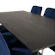 Spisegruppe Venture Home Dipp med 6 Velvet Deluxe Fløyel Stoler