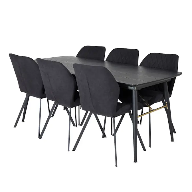 Spisegruppe Venture Home Gold med 6 Gemma Stoler