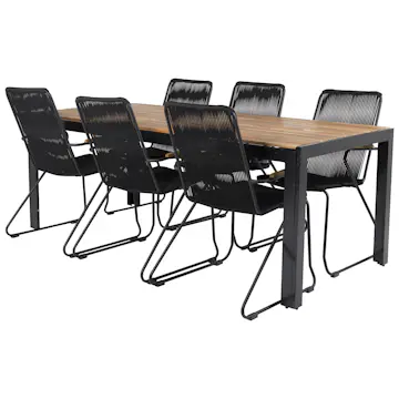 Spisegruppe Venture Home Berfin med 6 Lenestoler