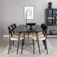 Spisegruppe Venture Home Gold med 6stk Polly Stoler