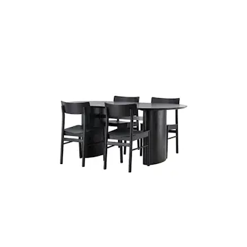 Spisegruppe Venture Home Isolde med 4 stk Montros Stoler