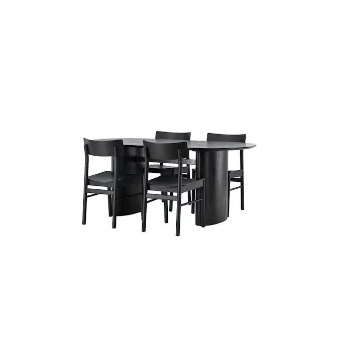 Spisegruppe Venture Home Isolde med 4 stk Montros Stoler
